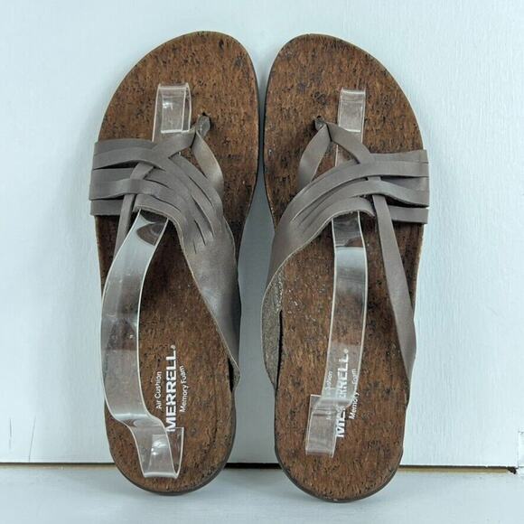 Merrell Sandal Women 10 EU 41 District Mahana Post Falcon Leather J97320 - Picture 1 of 6